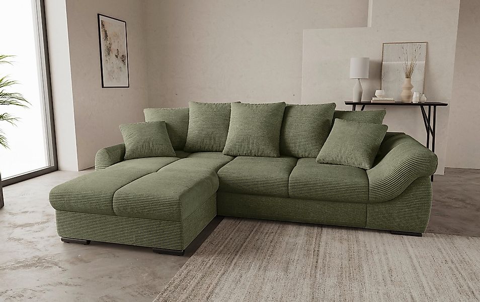 Mr. Couch Ecksofa »Livorno L-Form«, inkl. Hochschläfer-Bettauszug, XL-Bettk günstig online kaufen