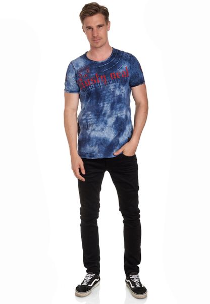 Rusty Neal T-Shirt mit toller Batik-Optik günstig online kaufen