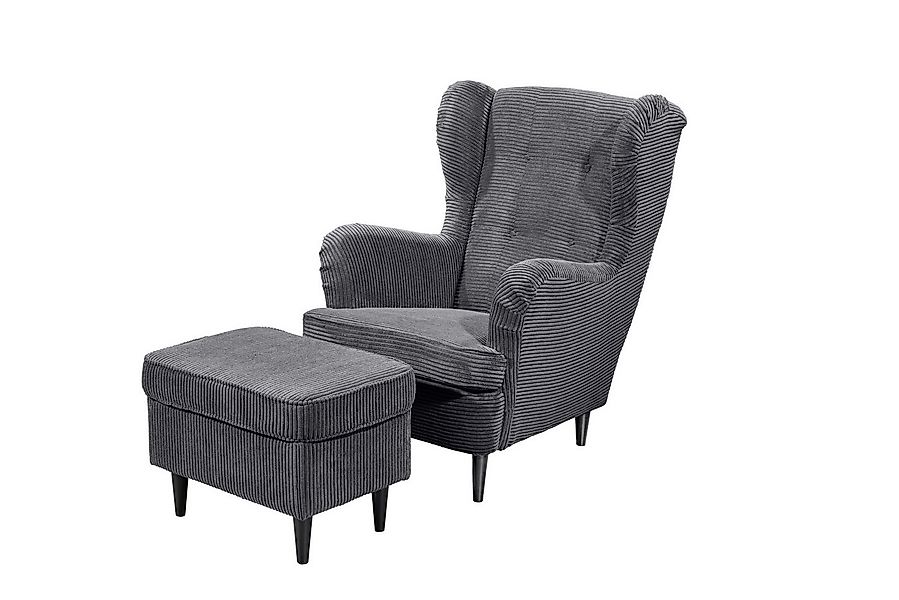 freiraum Ohrensessel OSKAR (Sessel und Hocker), (Sessel und Hocker) in ash günstig online kaufen