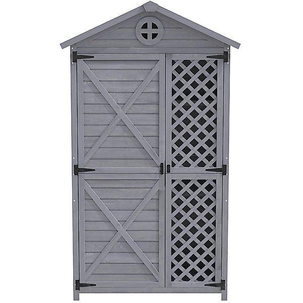 Gartenschrank 90x56x175 cm Wetterfester Geräteschuppen mit Regalen Outdoor- günstig online kaufen