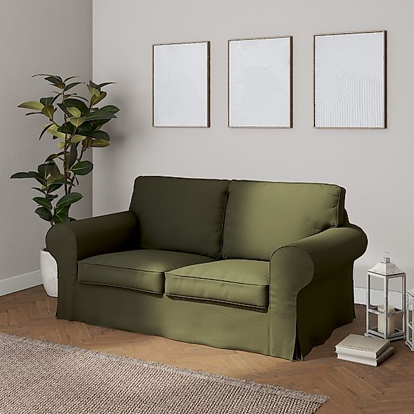 Bezug für Ektorp 2-Sitzer Sofa nicht ausklappbar, olivgrün, Sofabezug für günstig online kaufen