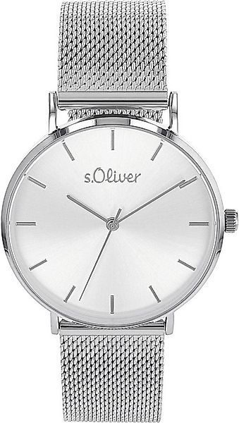 s.Oliver Quarzuhr 2033515, Armbanduhr, Damenuhr, analog, Edelstahlarmband günstig online kaufen