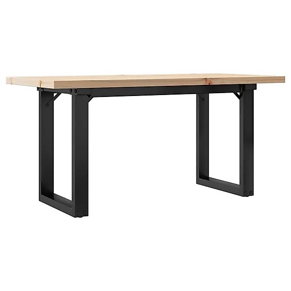 vidaXL Couchtisch O-Gestell 100x50x45,5 cm Massivholz Kiefer Stahl 3282732 günstig online kaufen