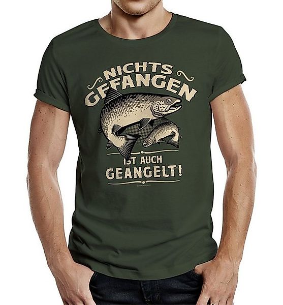 RAHMENLOS® T-Shirt Das Geschenk für Angler "Nichts gefangen ist auch geange günstig online kaufen