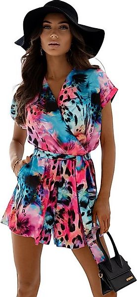 EloModa Jumpsuit Damen-Jumpsuit Sommer Overall mit tropischem Muster (1-tlg günstig online kaufen