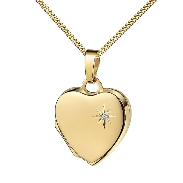 JEVELION Kette mit Anhänger Brillant Herz günstig online kaufen