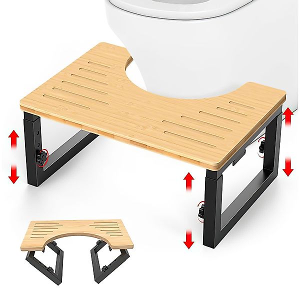 HEYHIPPO Tritthocker Klappbarer Toilettenhocker Höhenverstellbarer Fußhocke günstig online kaufen