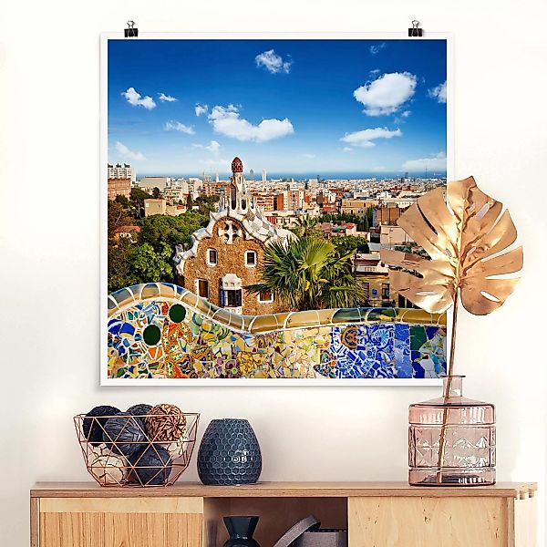 Poster Architektur & Skyline - Quadrat Barcelona günstig online kaufen