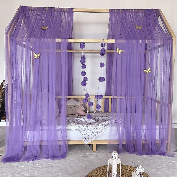 Baby Fancyroom Betthimmel Betthimmel Tüll Hausbett Kinderbett 2 Stück 340cm günstig online kaufen