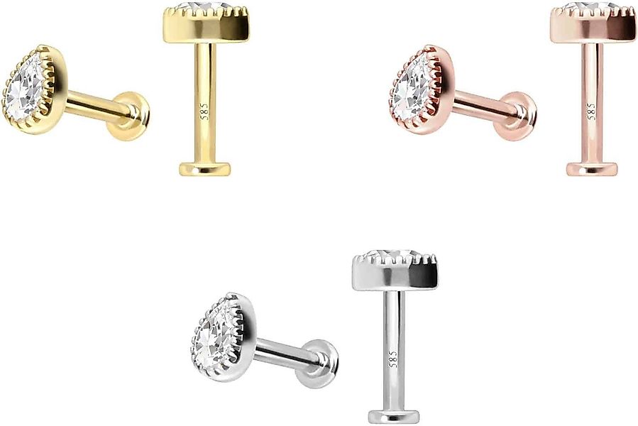 PIERCINGLINE Piercing-Set 14 Karat Gold Labret günstig online kaufen