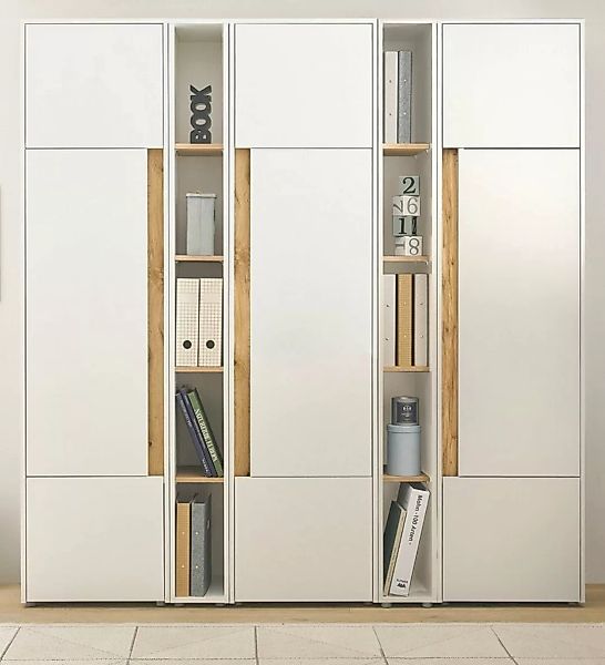 Furn.Design Aktenschrank Center (Büroschrank in weiß mit Wotan Eiche, 190 x günstig online kaufen