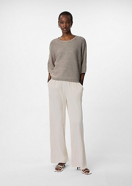 comma Chinos Hose Palazzo-Hose aus Satin im Relaxed Fit günstig online kaufen