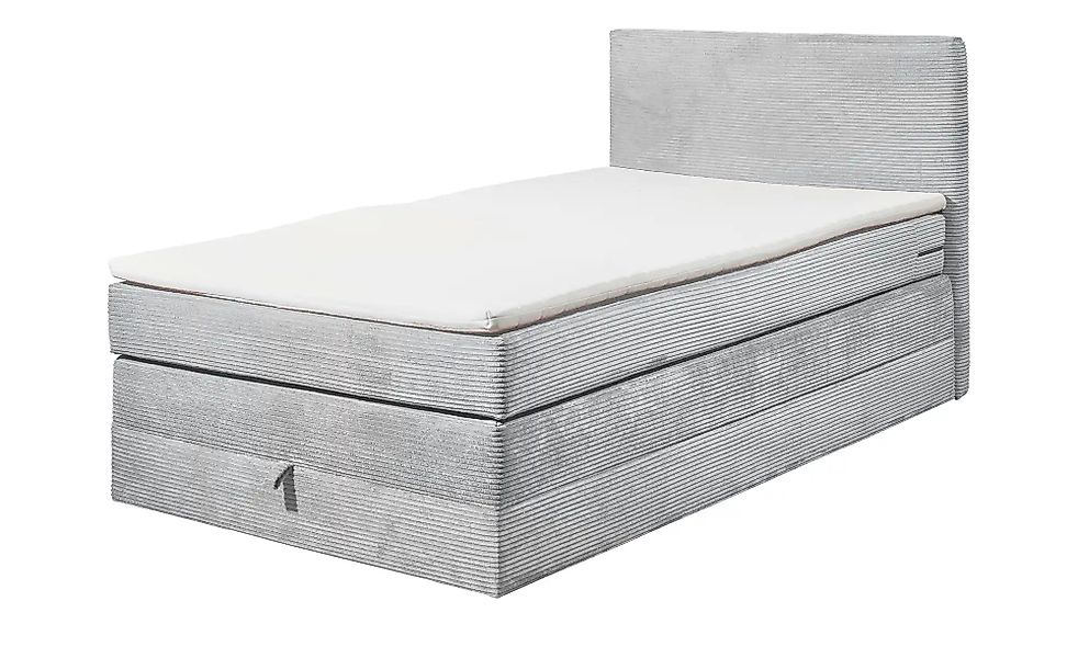 Boxspringbett  Lumb ¦ grau ¦ Maße (cm): B: 121 H: 107 T: 209.0 Betten > Box günstig online kaufen