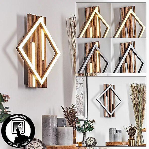 hofstein Wandleuchte Wandlampe aus Metall/MDF/Kunststoff in günstig online kaufen