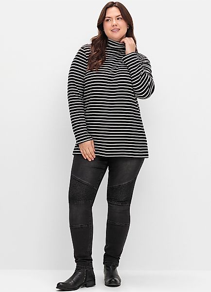 Sheego T-Shirt Rollkragenshirt günstig online kaufen