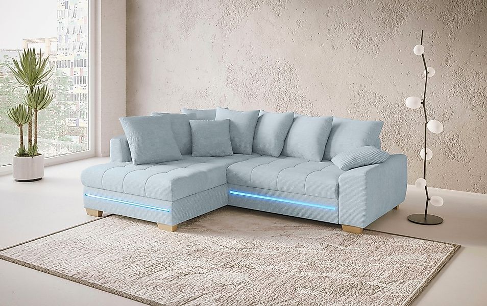 Mr. Couch Ecksofa "Nikita II, L-Form", mit Kaltschaum, RGB-LED Beleuchtung, günstig online kaufen