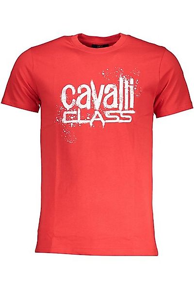 Cavalli Class T-Shirt Herren T-Shirt Rot mit Druck – Rundhals, Kurzarm günstig online kaufen