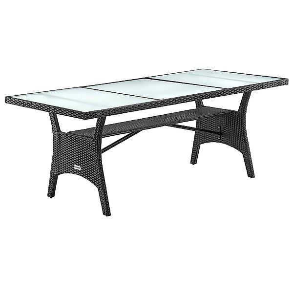 Casaria Gartentisch (1-St), Polyrattan 190x90x74cm mit günstig online kaufen
