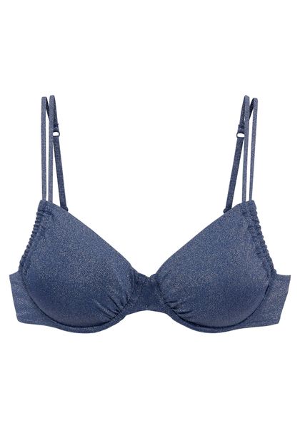 LASCANA Bügel-Bikini-Top Glitter, mit tollem Glitzereffekt günstig online kaufen