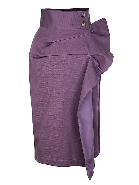 RUA & RUA Bleistiftrock Asymmetrisch aus Baumwolle & Seide Rock Wickelrock günstig online kaufen