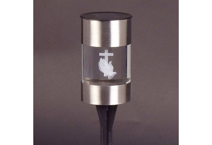 BURI Grabkerze LED-Solar-Grablicht Grablaterne Glaslicht Grabschmuck Solarl günstig online kaufen