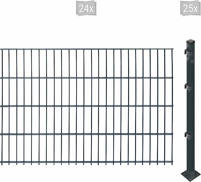 Arvotec Doppelstabmattenzaun "ESSENTIAL 83 zum Aufschrauben", Zaunhöhe 83 c günstig online kaufen
