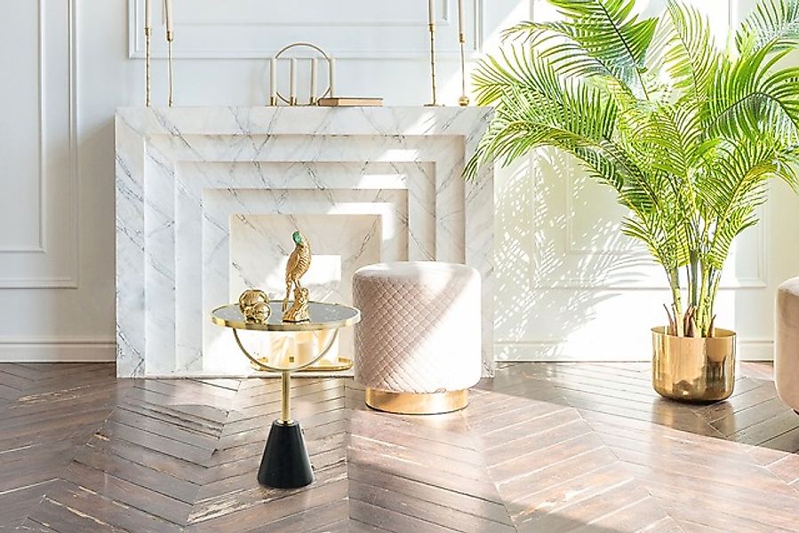 Kayoom Beistelltisch »Oscar 125, edle marmorierte Glasplatte« 1 Stk. tlg. a günstig online kaufen