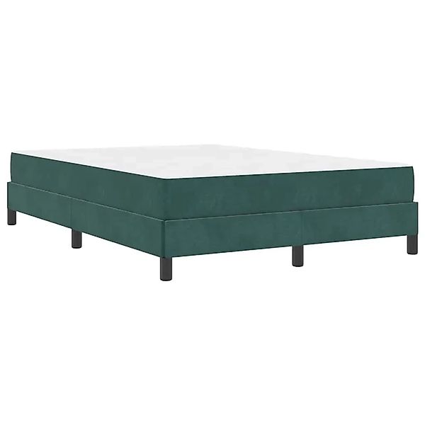 vidaXL Boxspringbett mit Matratze Dunkelgrün 160 x 200 cm Stoff 3398704 günstig online kaufen