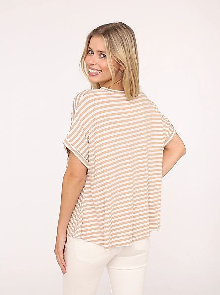 Zwillingsherz T-Shirt ""Maritime Streifen"" One Size, Kurzarm, V-Ausschnitt günstig online kaufen