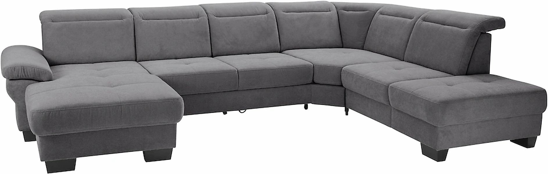 Home affaire Wohnlandschaft "Cornwall U-Form" inkl. Sitztiefenverstellung, günstig online kaufen