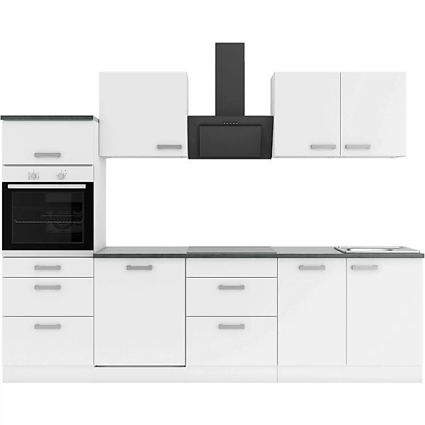 OPTIFIT Oslo214 Küchenzeile 270 cm ohne E-Geräte Weiß günstig online kaufen