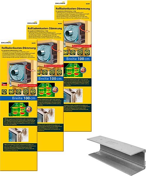 SCHELLENBERG Rollladenkastendämmung 3-teilig, 100 x 28,5 x 1,3 cm, (Set, 3- günstig online kaufen