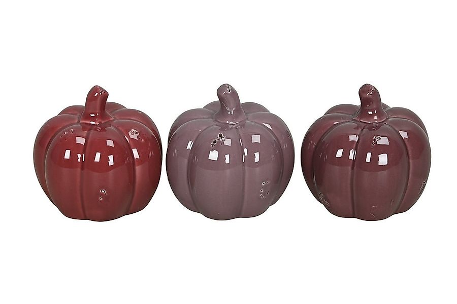 finehomegarden Dekofigur Kürbis 3farbig sort. Keramik Dolomit glänzend Herb günstig online kaufen