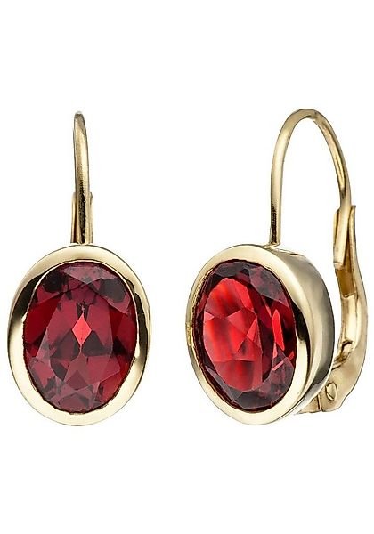 JOBO Paar Ohrhänger, 333 Gold mit Granat günstig online kaufen