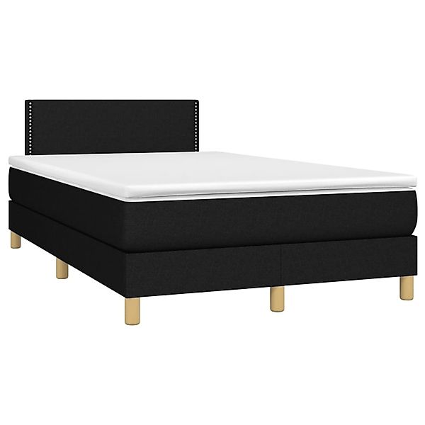 vidaXL Boxspringbett mit Matratze & LED Schwarz 120x190 cm Stoff 3270083 günstig online kaufen