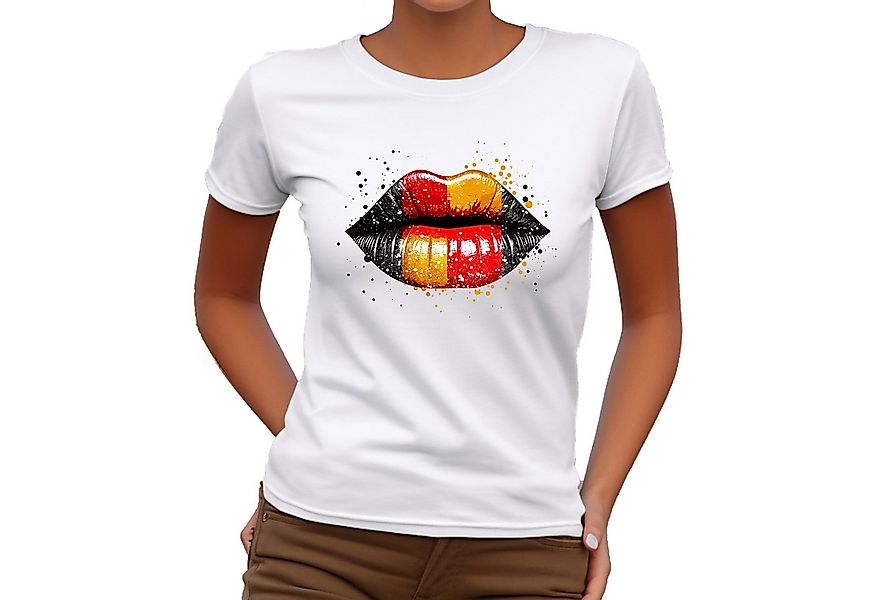 Banco T-Shirt Damen T-Shirt Fußball EM Trikot Deutschland Fan Unifarben Per günstig online kaufen