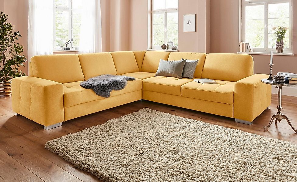 sit&more Ecksofa Santorini L-Form, mit Federkern und Sitztiefenverstellung, günstig online kaufen