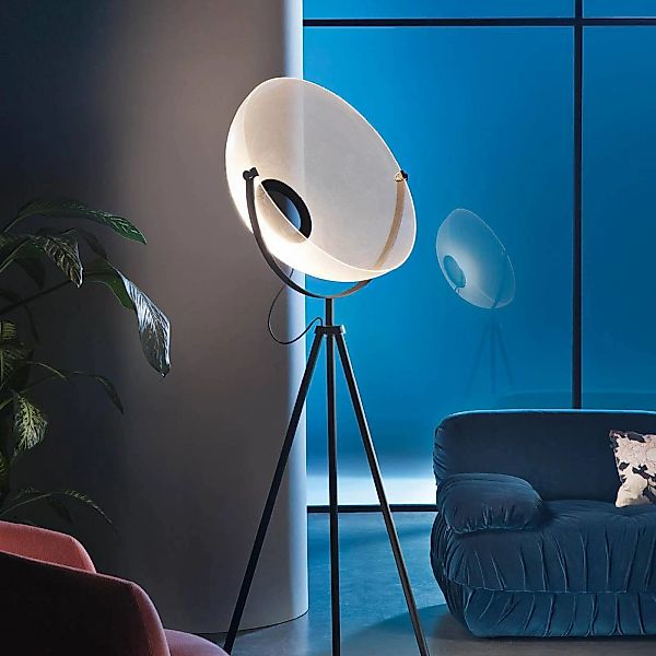 Stilnovo LED-Stehleuchte Demi Moon, schwarz, Höhe 196 cm günstig online kaufen