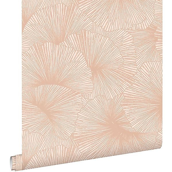 ESTAhome Tapete 3D Muster Blätter Altrosa 53 cm x 10.05 m günstig online kaufen