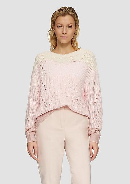 s.Oliver Longpullover Strickpullover Alpakamix-Strickpullover mit Farbverla günstig online kaufen