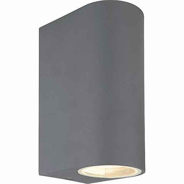 Globo Außenleuchte Veronika rund 6,8 cm x 15 cm Anthrazit günstig online kaufen