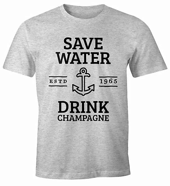 MoonWorks Print-Shirt Save water drink Champagne Herren T-Shirt Fun-Shirt m günstig online kaufen