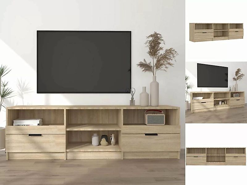 vidaXL TV-Schrank TV-Schrank Sonoma-Eiche 150x33,5x45 cm Holzwerkstoff Lowb günstig online kaufen