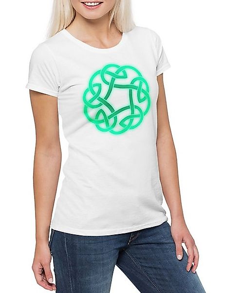 Urban Backwoods Print-Shirt Celtic Knot Logo Sign III Damen T-Shirt Kelten günstig online kaufen