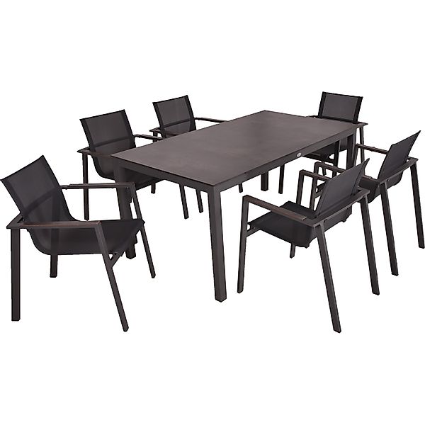 Garden Pleasure Gartenmöbel-Set 03 Sophia 7-teilig Anthrazit günstig online kaufen