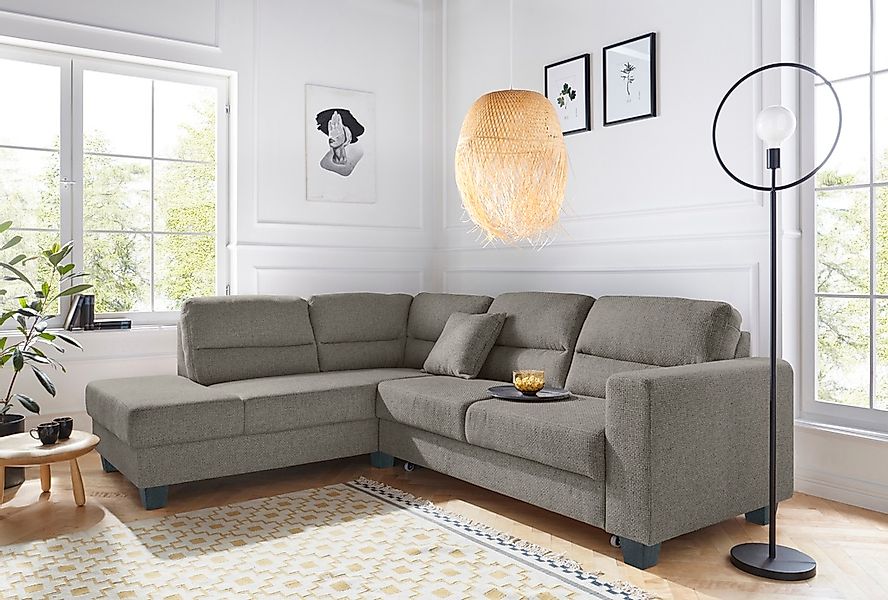 TRENDMANUFAKTUR Ecksofa "Chamber, zeitlos&modern, hoher Sitzkomfort, Breite günstig online kaufen