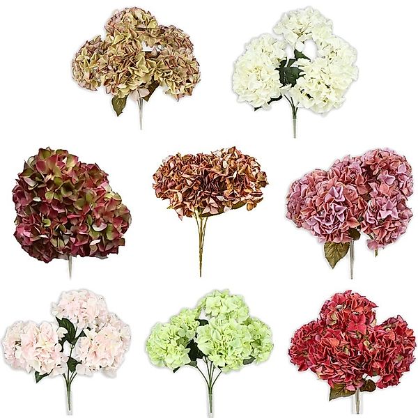Kunstblume Hortensien Blüten Kunstblumen 1 Bund günstig online kaufen