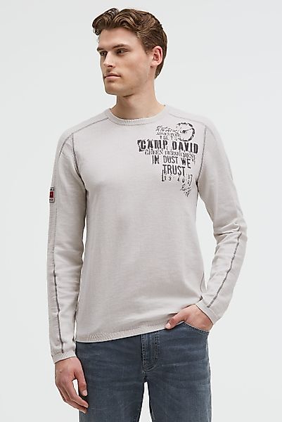 CAMP DAVID Rundhalspullover aus Baumwolle günstig online kaufen
