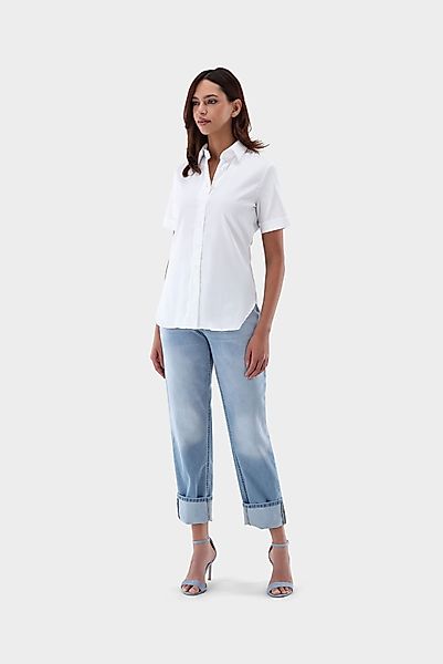 Hemdbluse tailliert in Satin-Optik günstig online kaufen