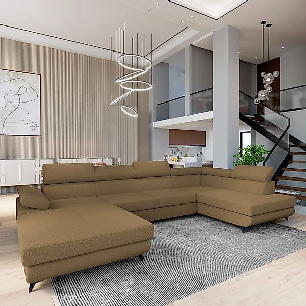 Masseno Ecksofa RUBANO mit Schlaffunktion U-Form, günstig online kaufen